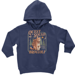 Quest Squad Broccoli Cat Fantasy Reader  Toddler Hoodie Or Infant Fleece Romper Navy Blue