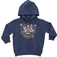 Golden Chain Thug Life Girls Toddler Hoodie Or Infant Fleece Romper Navy Blue
