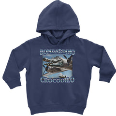 Bombardino Crocodilo Brainrot Toddler Hoodie Or Infant Fleece Romper Navy Blue