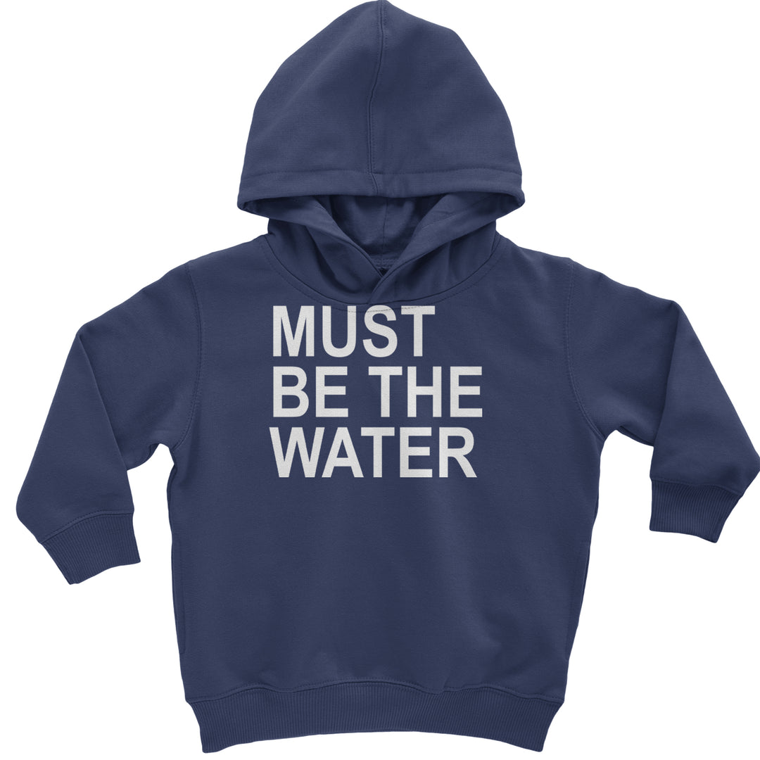 Must Be The Water Funny Racing Meme Toddler Hoodie Or Infant Fleece Romper Navy Blue