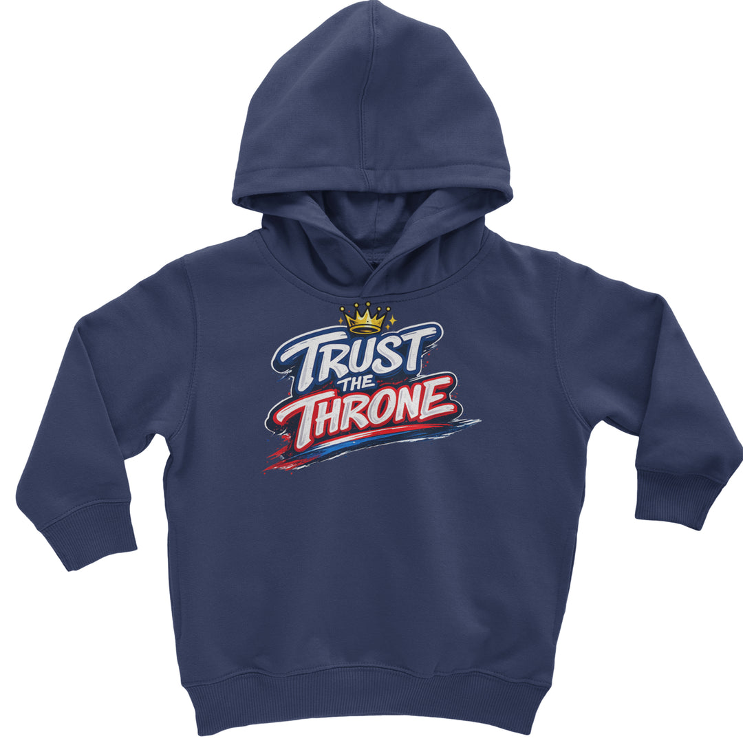 Trust The Throne Crown Philly Hoops Toddler Hoodie Or Infant Fleece Romper Navy Blue