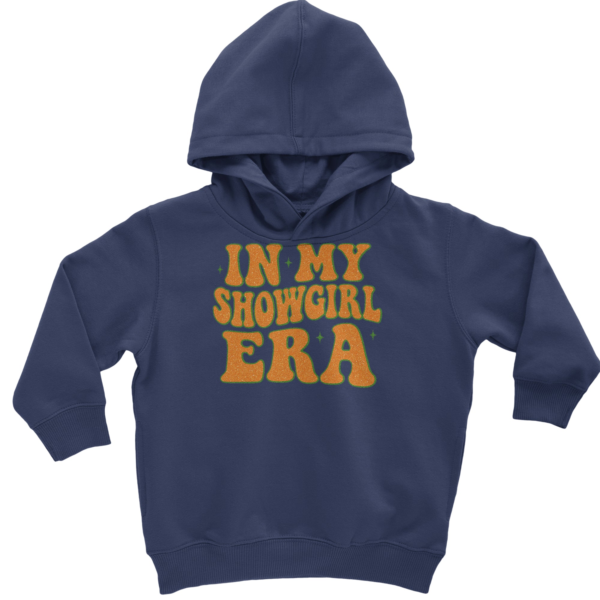 In My Showgirl Era Retro Toddler Hoodie Or Infant Fleece Romper Black