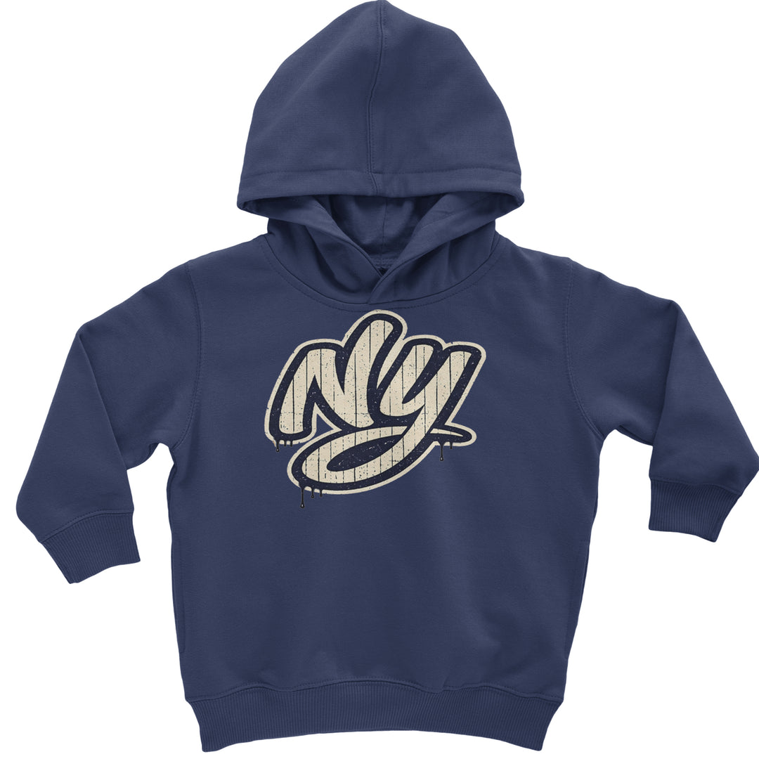 NYC New York City Grunge Street Toddler Hoodie Or Infant Fleece Romper Navy Blue