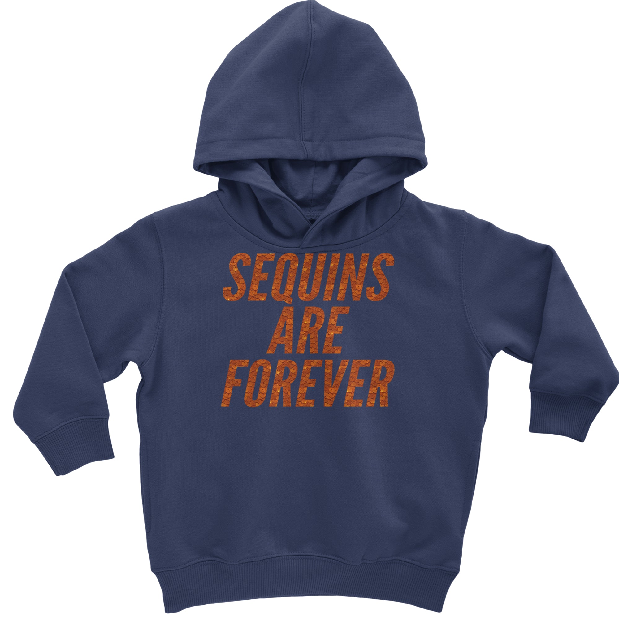 Sequins Are Forever Retro Glam Toddler Hoodie Or Infant Fleece Romper Navy Blue
