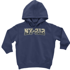 New York City 212 Area Code Skyline  Toddler Hoodie Or Infant Fleece Romper Navy Blue