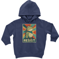 Resist Portland Protest Frog Toddler Hoodie Or Infant Fleece Romper Navy Blue