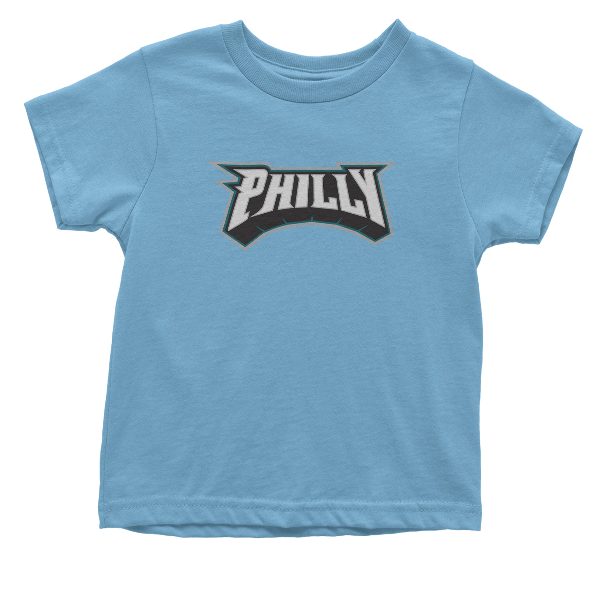 Philly Bold Block Throwback Infant One-Piece Romper Bodysuit Or Toddler T-shirt Light Blue