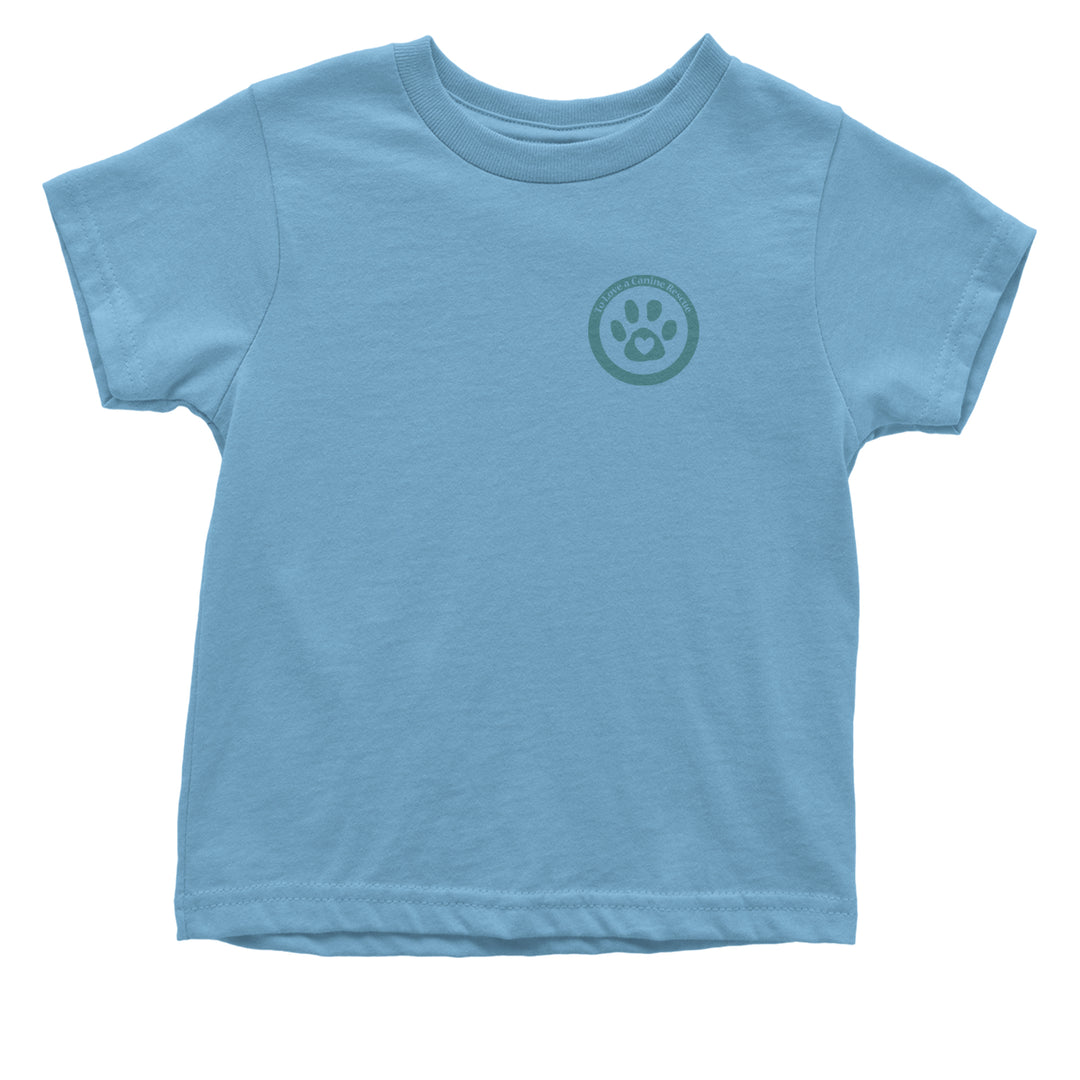 TLC To Love a Canine Dog Rescue Teal Infant One-Piece Romper Bodysuit Or Toddler T-shirt Light Blue