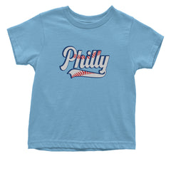 Philly Baseball Stitching Infant One-Piece Romper Bodysuit Or Toddler T-shirt Light Blue