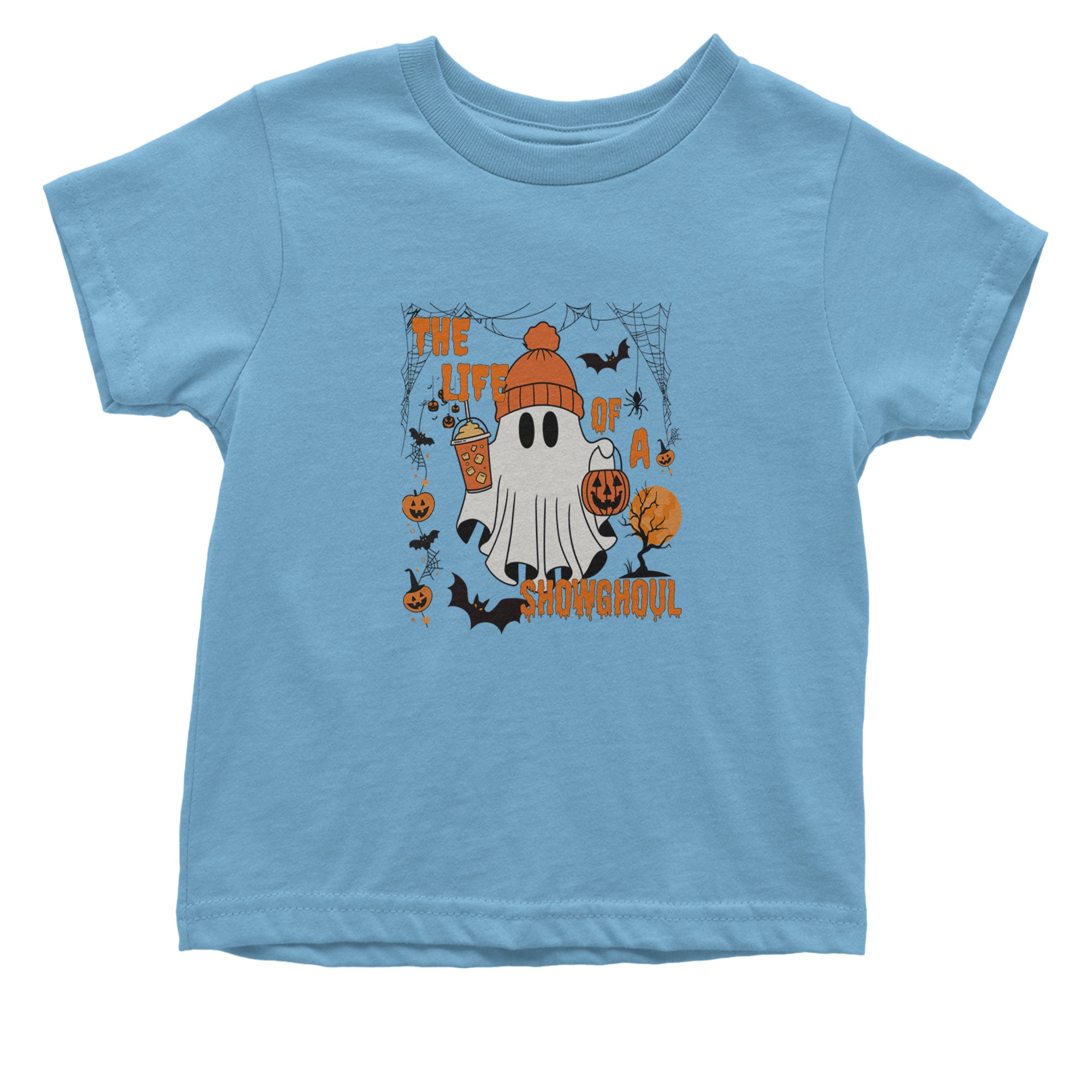Life of a Showghoul Halloween Showgirl Vibes Infant One-Piece Romper Bodysuit or Toddler T-shirt Light Blue
