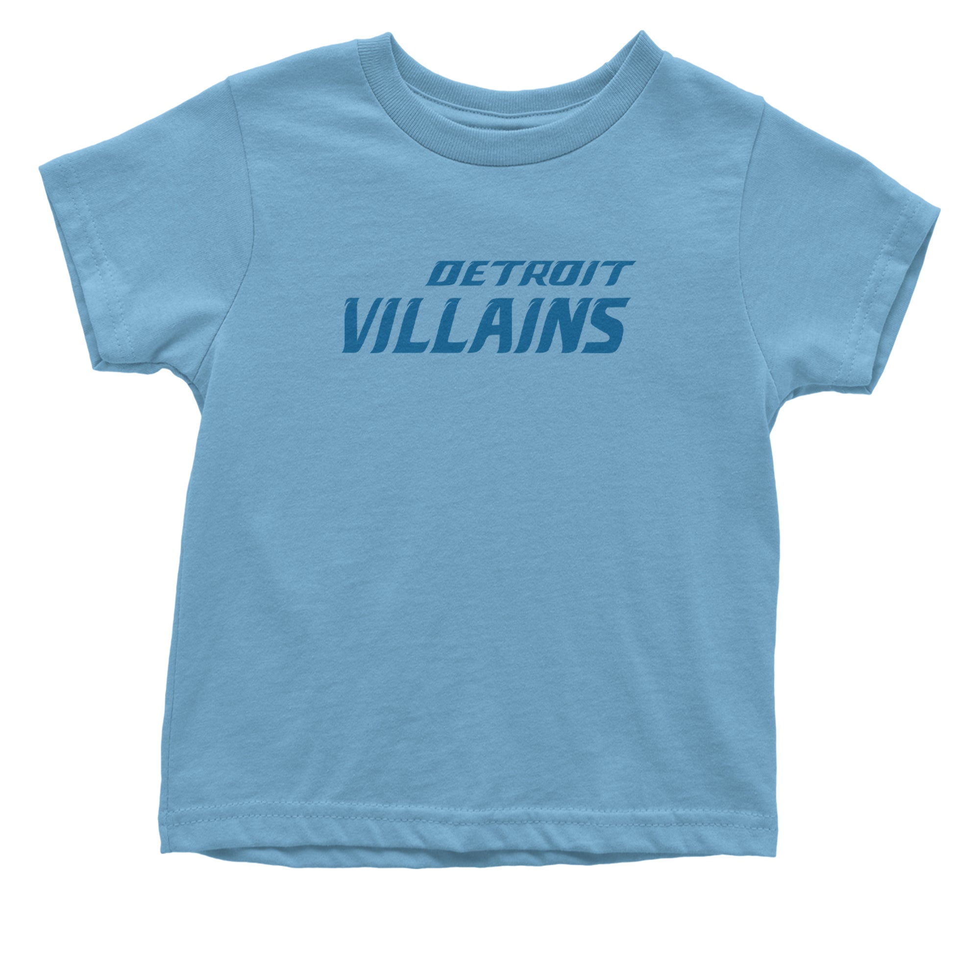 Detroit Villains Grit Football Infant One-Piece Romper Bodysuit Or Toddler T-shirt Light Blue