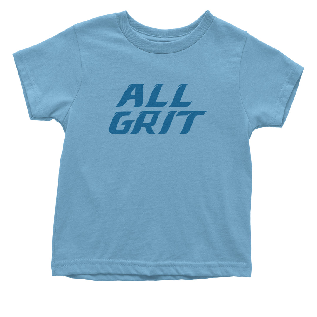 All Grit Detroit Football Infant One-Piece Romper Bodysuit Or Toddler T-shirt Light Blue