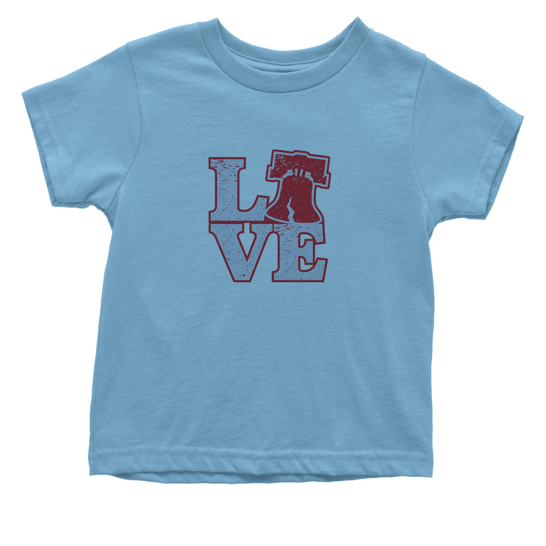 Love Philly Liberty Bell Infant One-Piece Romper Bodysuit Or Toddler T-shirt Light Blue