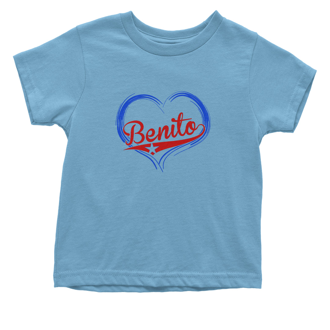 Benito Heart Puerto Rico Infant One-Piece Romper Bodysuit or Toddler T-shirt Light Blue