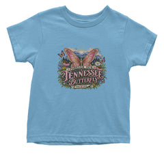 Forever Our Tennessee Butterfly Dolly Infant One-Piece Romper Bodysuit Or Toddler T-shirt Light Blue