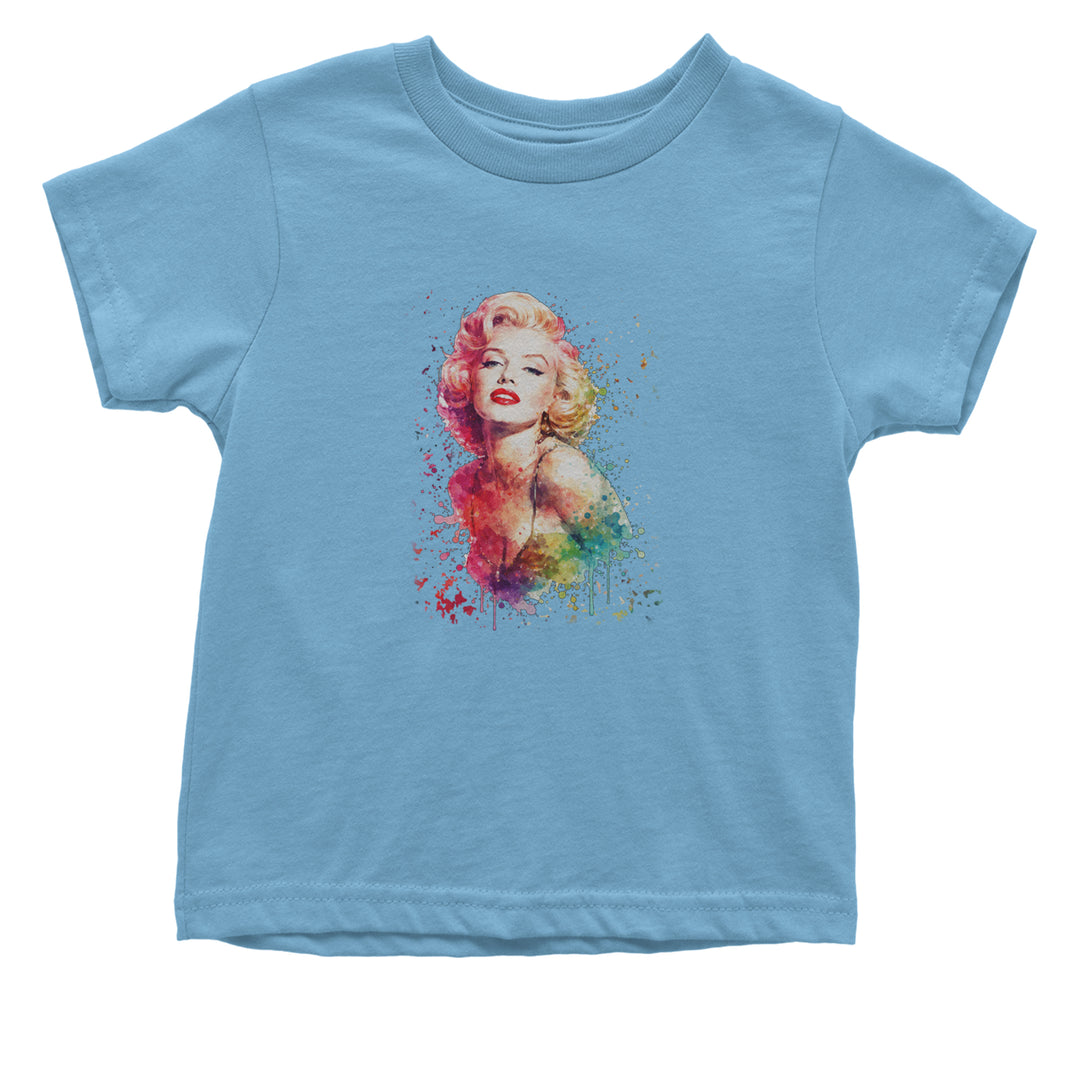 Mrs. Monroe Watercolors Bombshell Infant One-Piece Romper Bodysuit Or Toddler T-shirt Light Blue