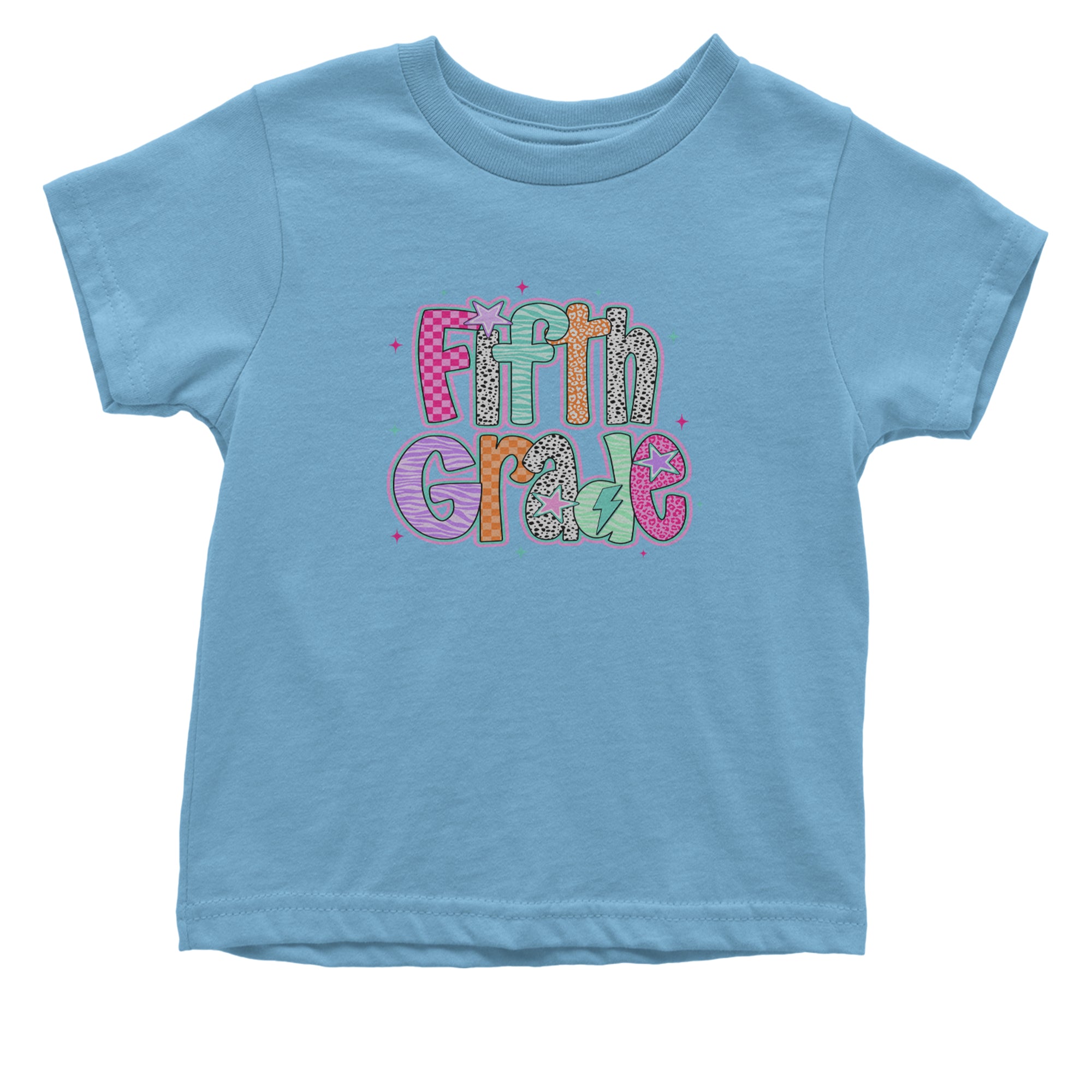 Fifth Grade Fly Colorful Back to School Infant One-Piece Romper Bodysuit Or Toddler T-shirt Light Blue