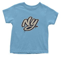 NYC New York City Grunge Street Infant One-Piece Romper Bodysuit Or Toddler T-shirt Light Blue