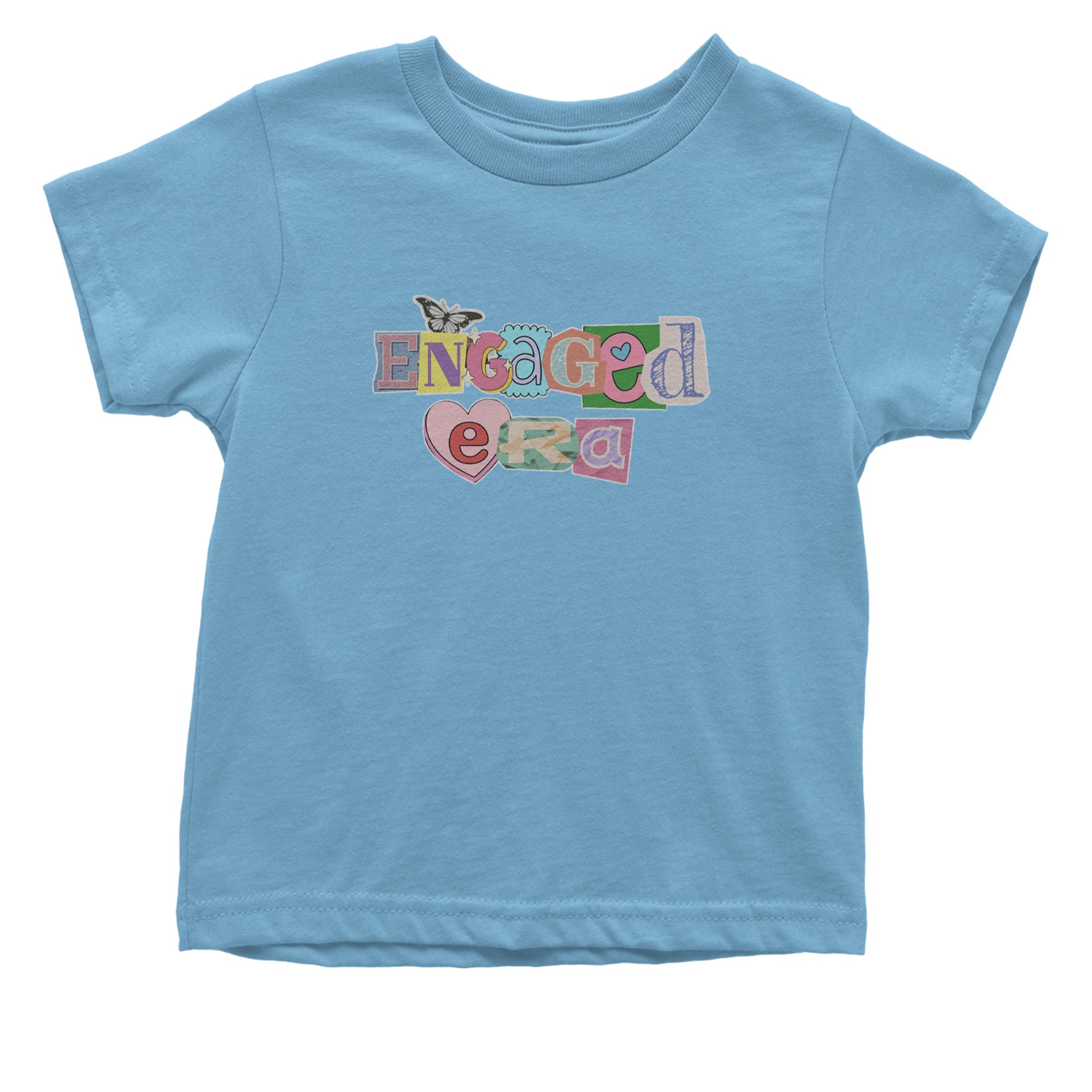 Engaged Era Aesthetic Retro Collage Design Infant One-Piece Romper Bodysuit Or Toddler T-shirt Light Blue