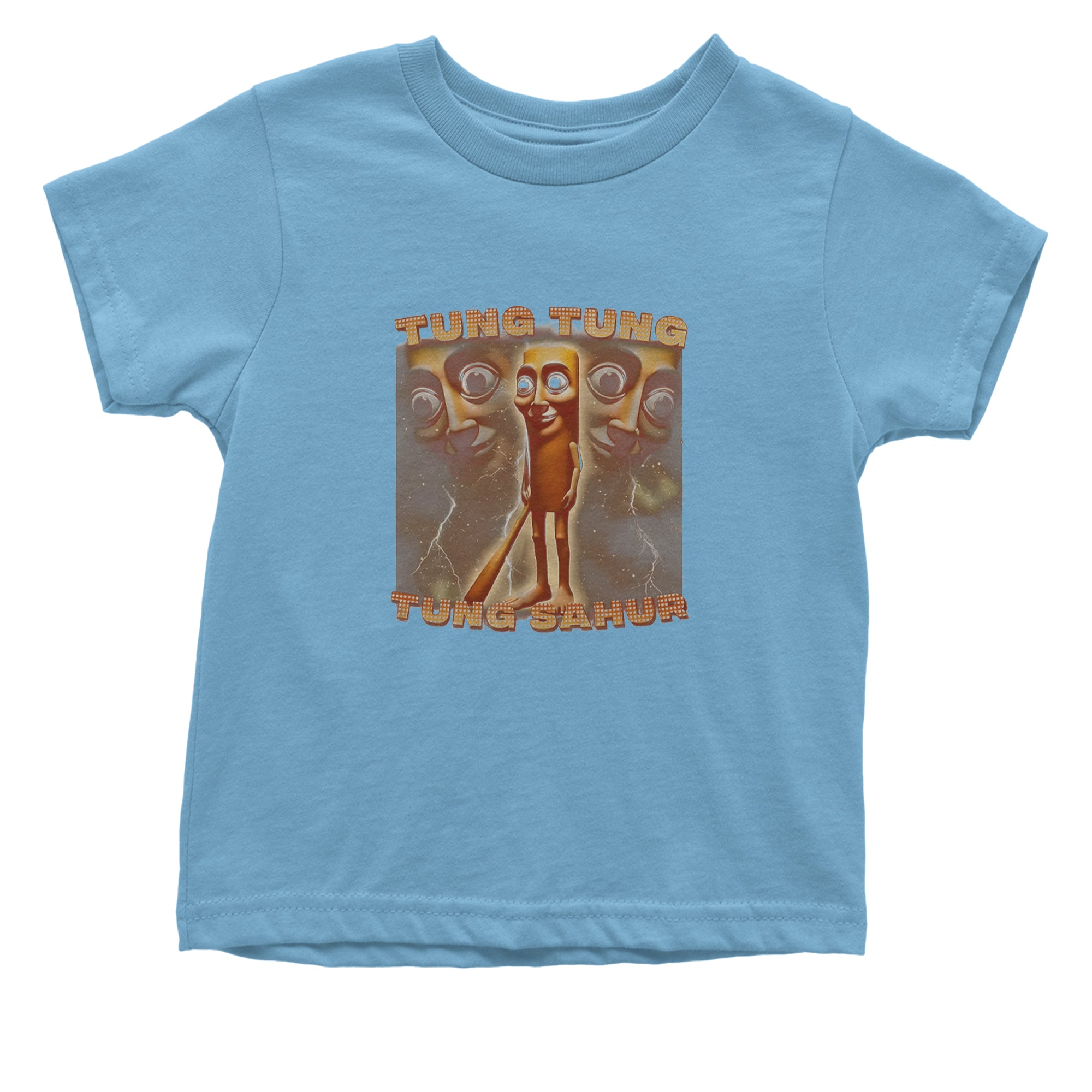 Tung Tung Tung Sahur Enforcer Infant One-Piece Romper Bodysuit Or Toddler T-shirt Light Blue