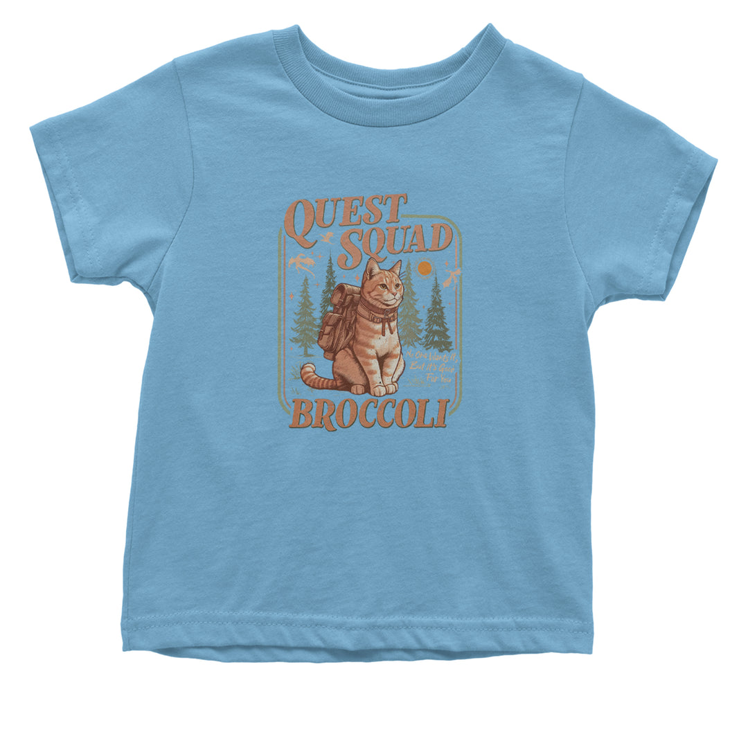 Quest Squad Broccoli Cat Fantasy Reader  Infant One-Piece Romper Bodysuit Or Toddler T-shirt Light Blue