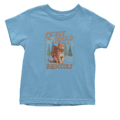 Quest Squad Broccoli Cat Fantasy Reader  Infant One-Piece Romper Bodysuit Or Toddler T-shirt Light Blue