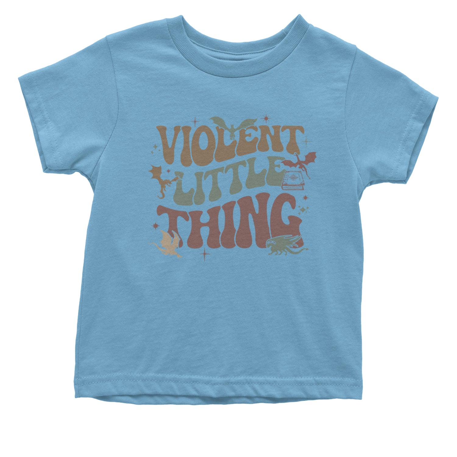 Violent Little Thing Dragon Infant One-Piece Romper Bodysuit Or Toddler T-shirt Light Blue