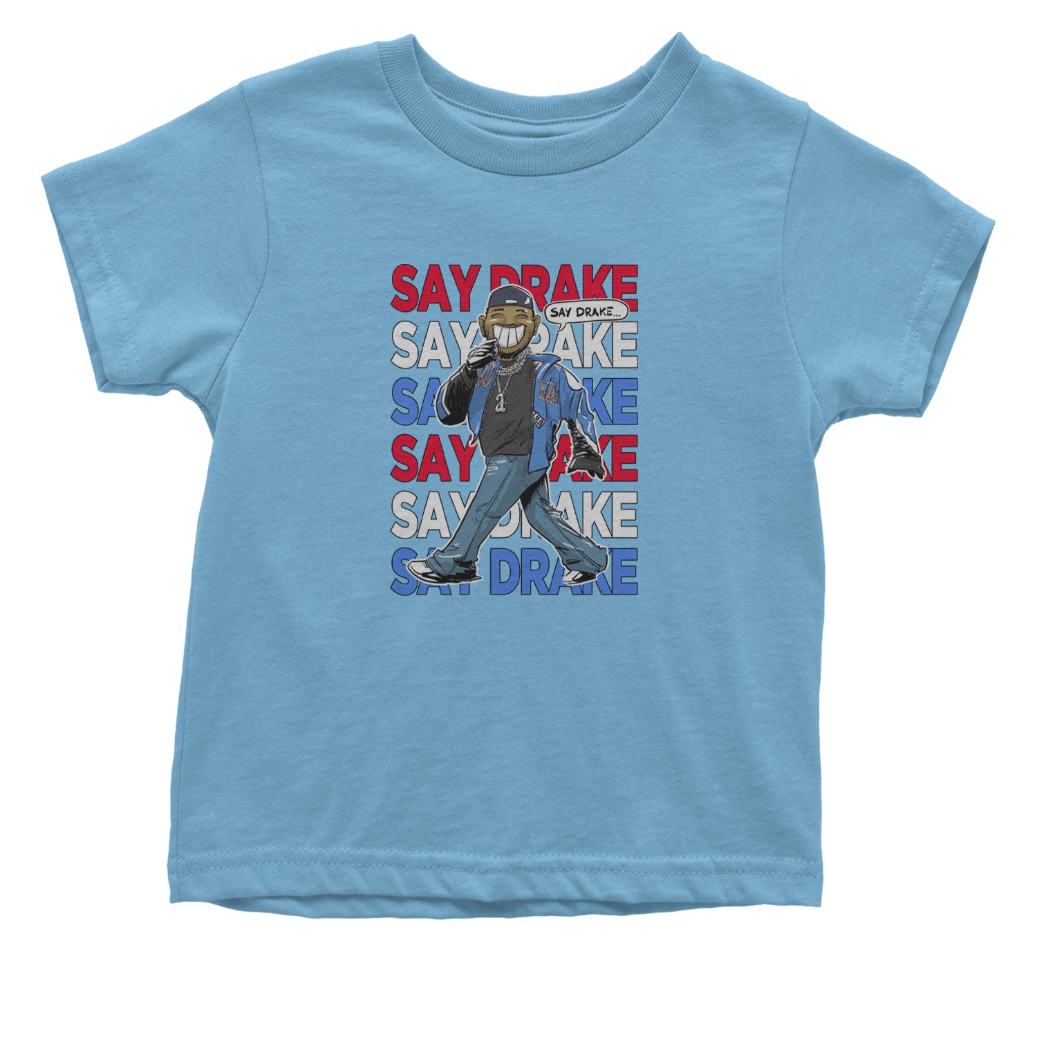 Say Drake Smiling Meme Mustard Infant One-Piece Romper Bodysuit Or Toddler T-shirt Light Blue