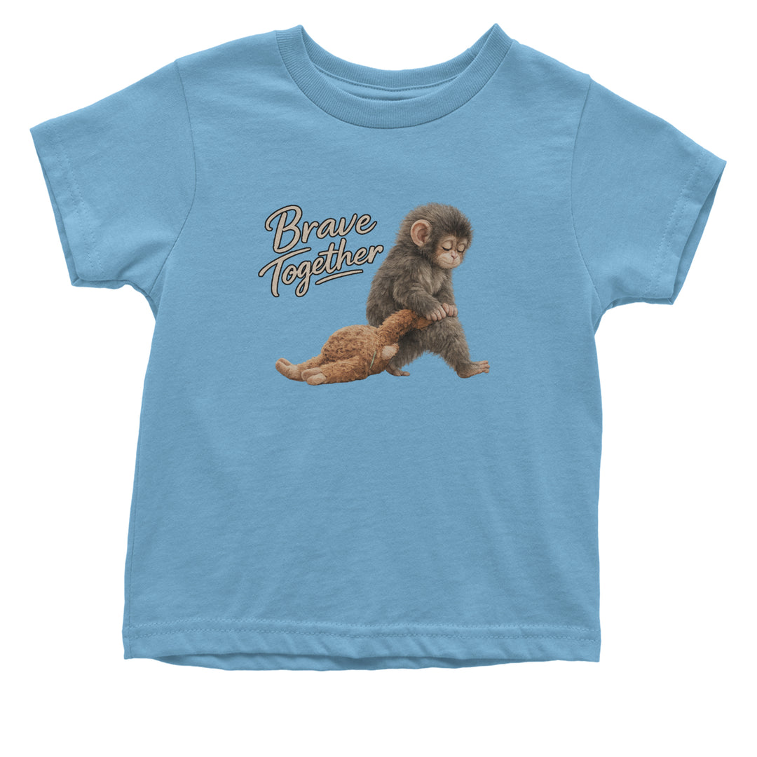 Punch Brave Together Stuffed Animal Infant One-Piece Romper Bodysuit Or Toddler T-shirt Light Blue