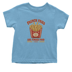 French Fries Are Finger Food IYKYK Infant One-Piece Romper Bodysuit Or Toddler T-shirt Light Blue