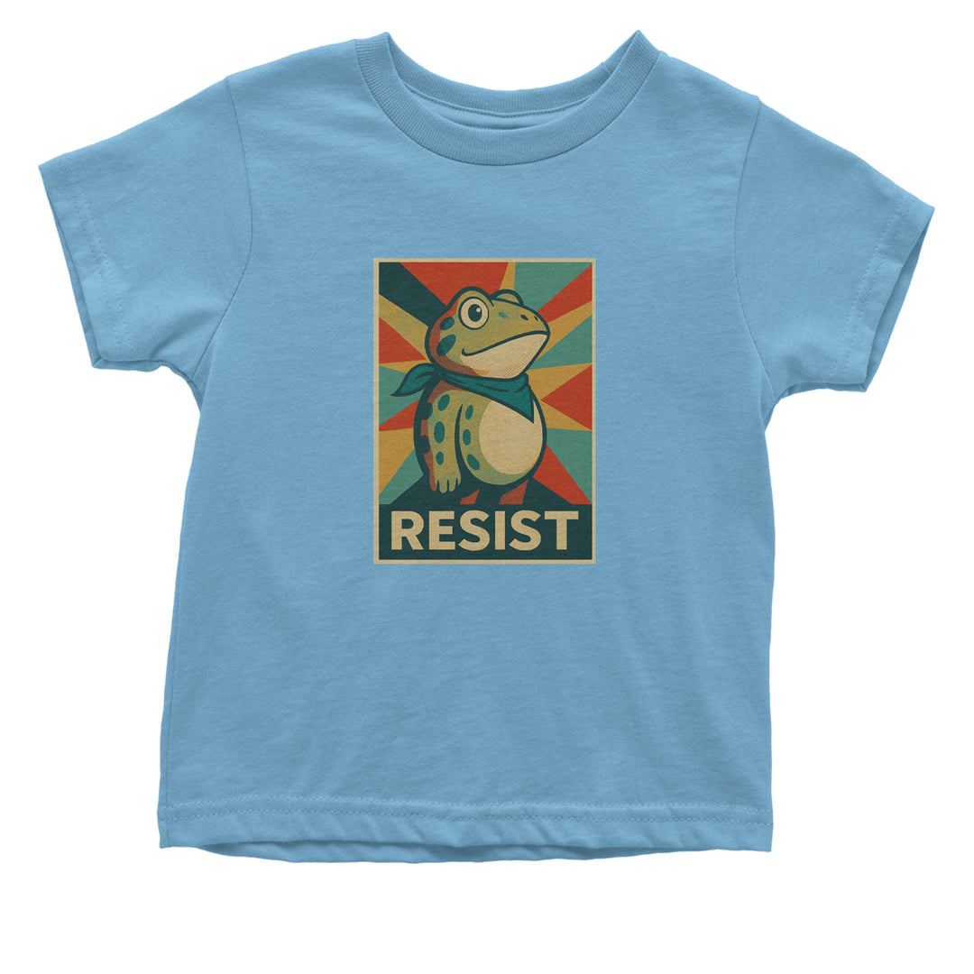Resist Portland Protest Frog Infant One-Piece Romper Bodysuit Or Toddler T-shirt Light Blue