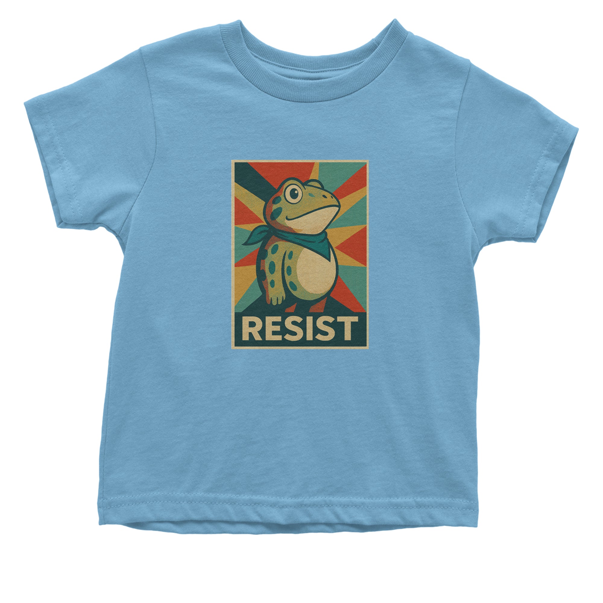 Resist Portland Protest Frog Infant One-Piece Romper Bodysuit Or Toddler T-shirt Light Blue