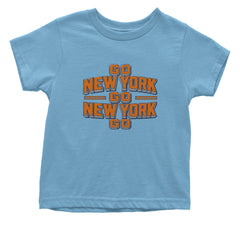 Go New York Go Basketball Infant One-Piece Romper Bodysuit Or Toddler T-shirt Light Blue