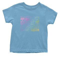 Spooky Season Horror Icons Halloween Infant One-Piece Romper Bodysuit Or Toddler T-shirt Light Blue