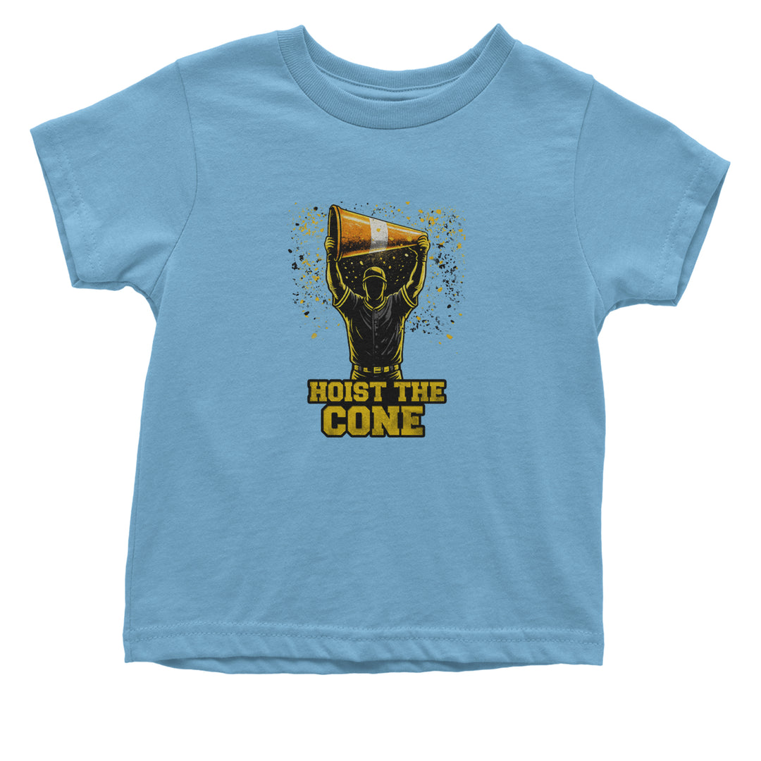 Hoist The Cone Pittsburgh Pride Infant One-Piece Romper Bodysuit Or Toddler T-shirt Light Blue