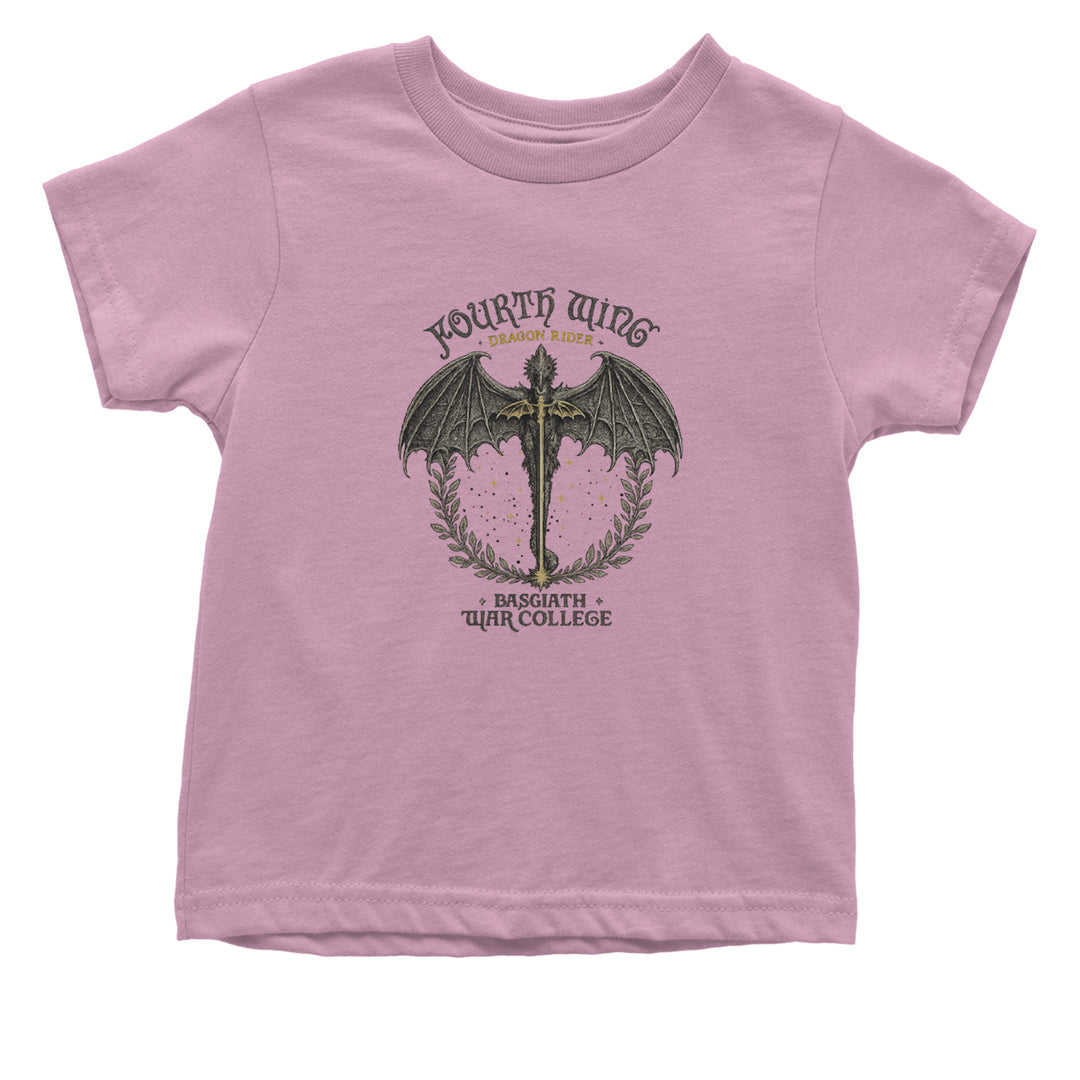 Fourth Wing Dragon Rider Vintage Basgiath War College Infant One-Piece Romper Bodysuit Or Toddler T-shirt Light Pink