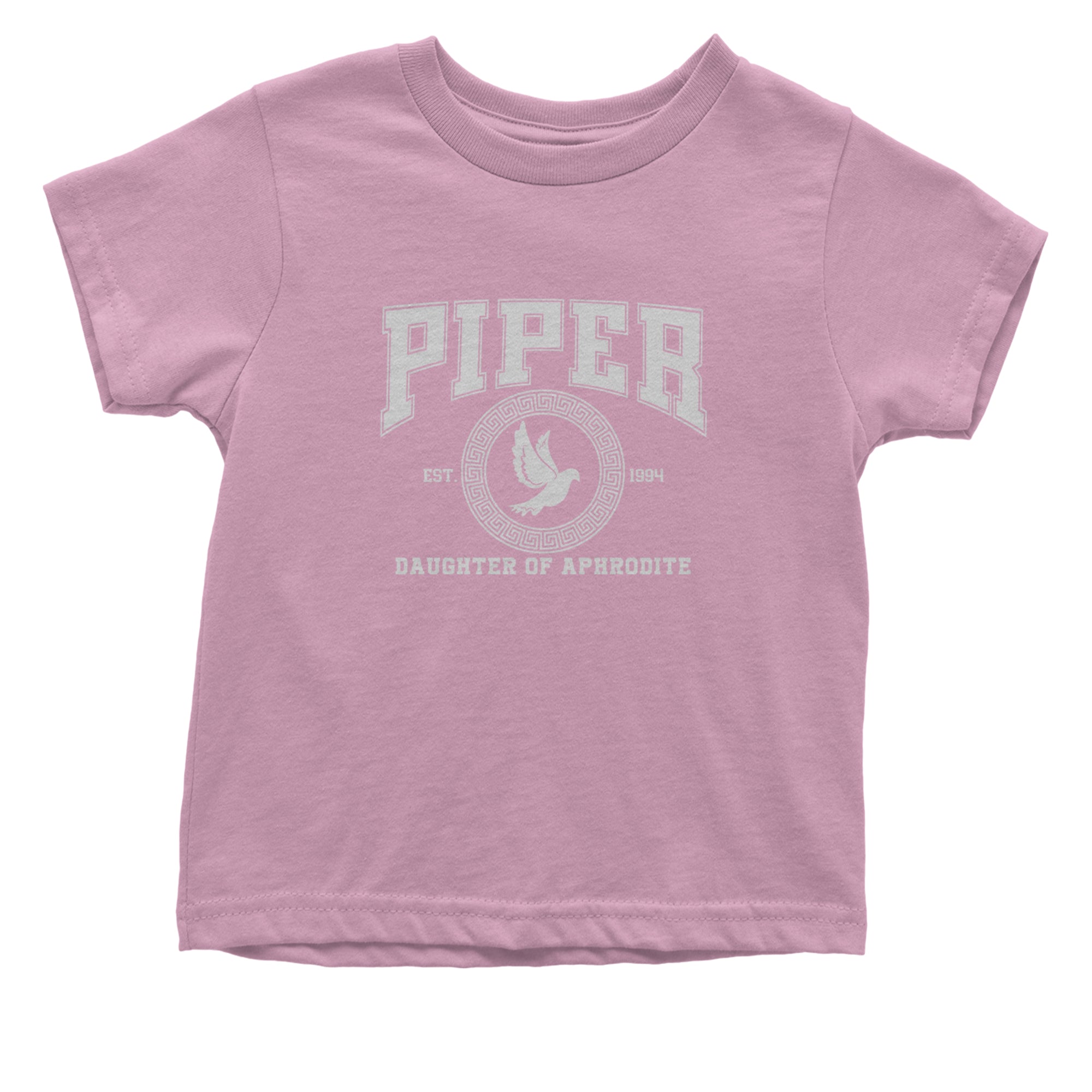 Piper Daughter of Aphrodite Rebel Heart Infant One-Piece Romper Bodysuit Or Toddler T-shirt Light Pink