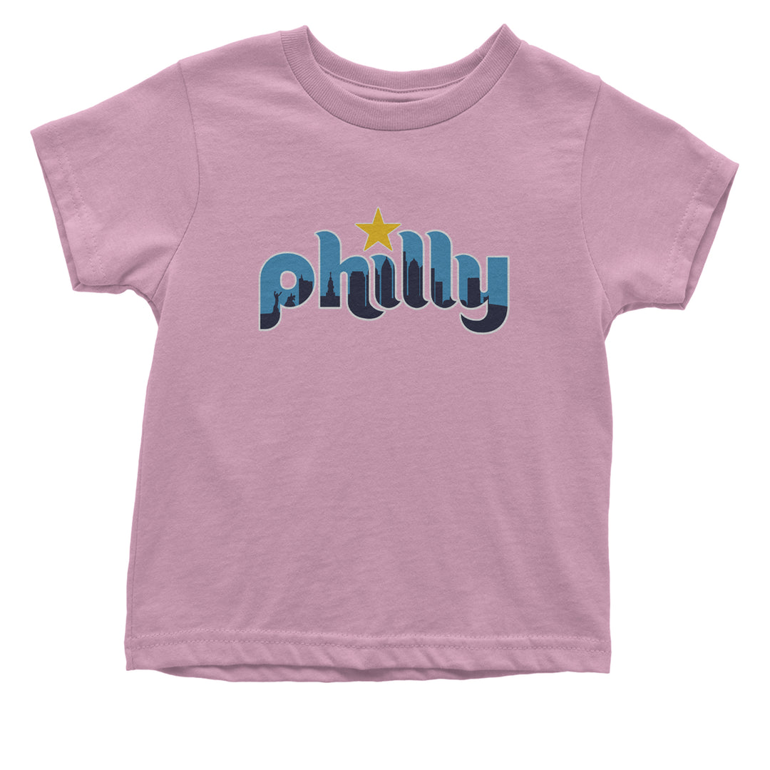 Skyline Philly Philadelphia Infant One-Piece Romper Bodysuit Or Toddler T-shirt Light Pink