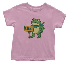 Sign Resist Meme Frog Protest Infant One-Piece Romper Bodysuit Or Toddler T-shirt Light Pink