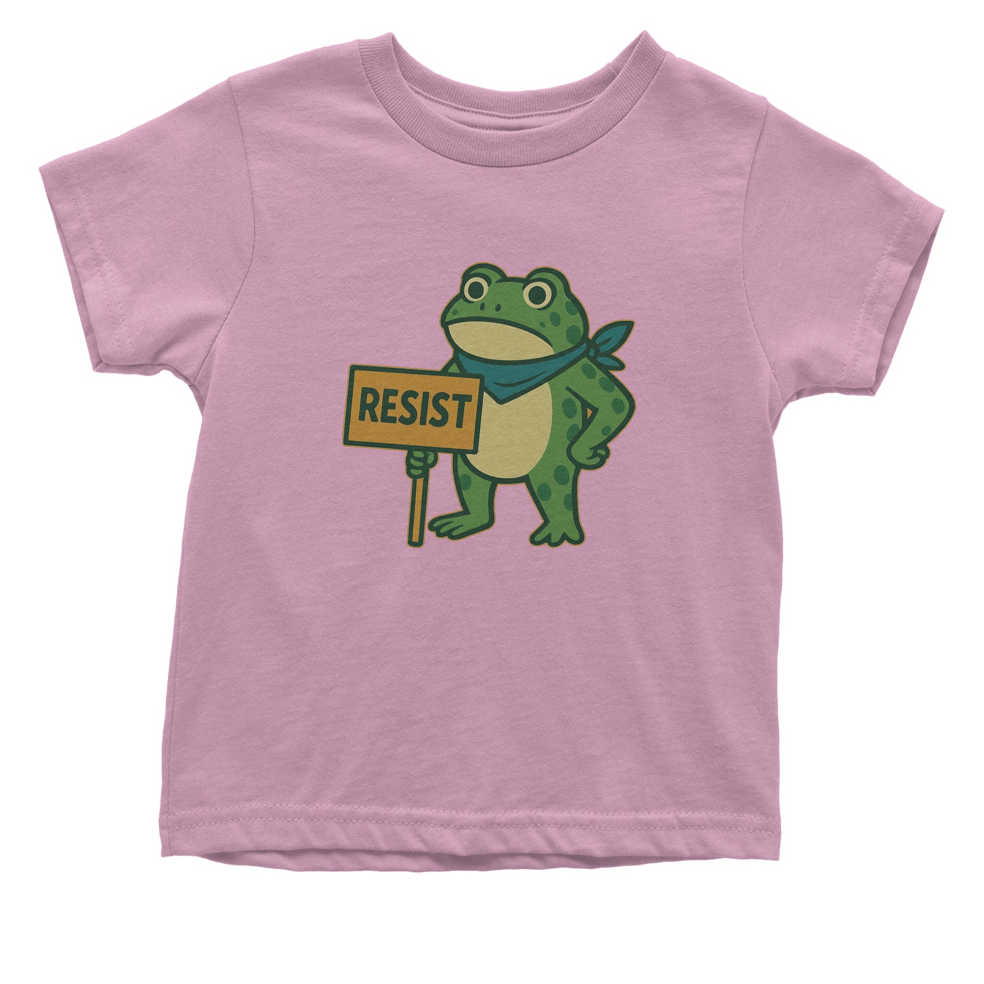 Sign Resist Meme Frog Protest Infant One-Piece Romper Bodysuit Or Toddler T-shirt Light Pink