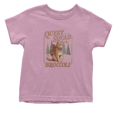Quest Squad Broccoli Cat Fantasy Reader  Infant One-Piece Romper Bodysuit Or Toddler T-shirt Light Pink