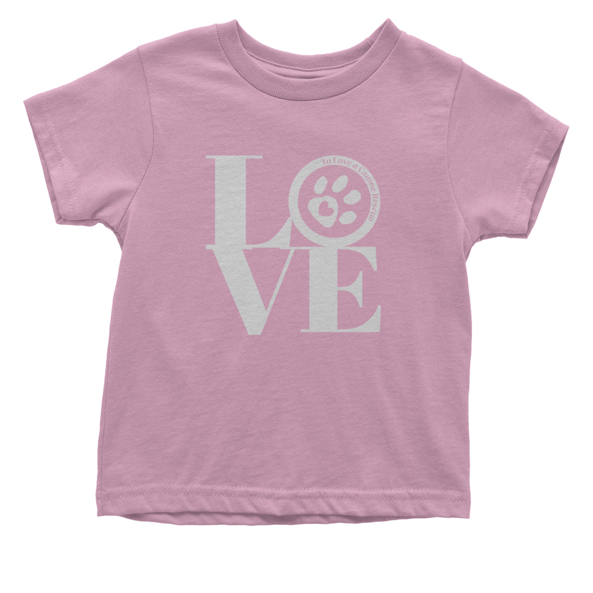 TLC LOVE Dog Rescue Infant One-Piece Romper Bodysuit Or Toddler T-shirt Light Pink
