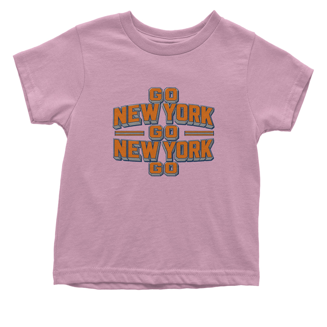 Go New York Go Basketball Infant One-Piece Romper Bodysuit Or Toddler T-shirt Light Pink