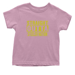 Straight Outta Steeler Nation Football graphic on Onesie and Toddler T-Shirt in Light Pink alternate view 2