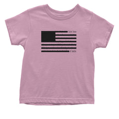 Redacted American Flag Infant One-Piece Romper Bodysuit or Toddler T-shirt Light Pink