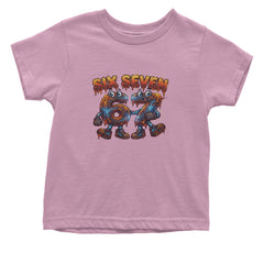 67 Lava Lightning Six Seven Meme Infant One-Piece Romper Bodysuit Or Toddler T-shirt Light Pink