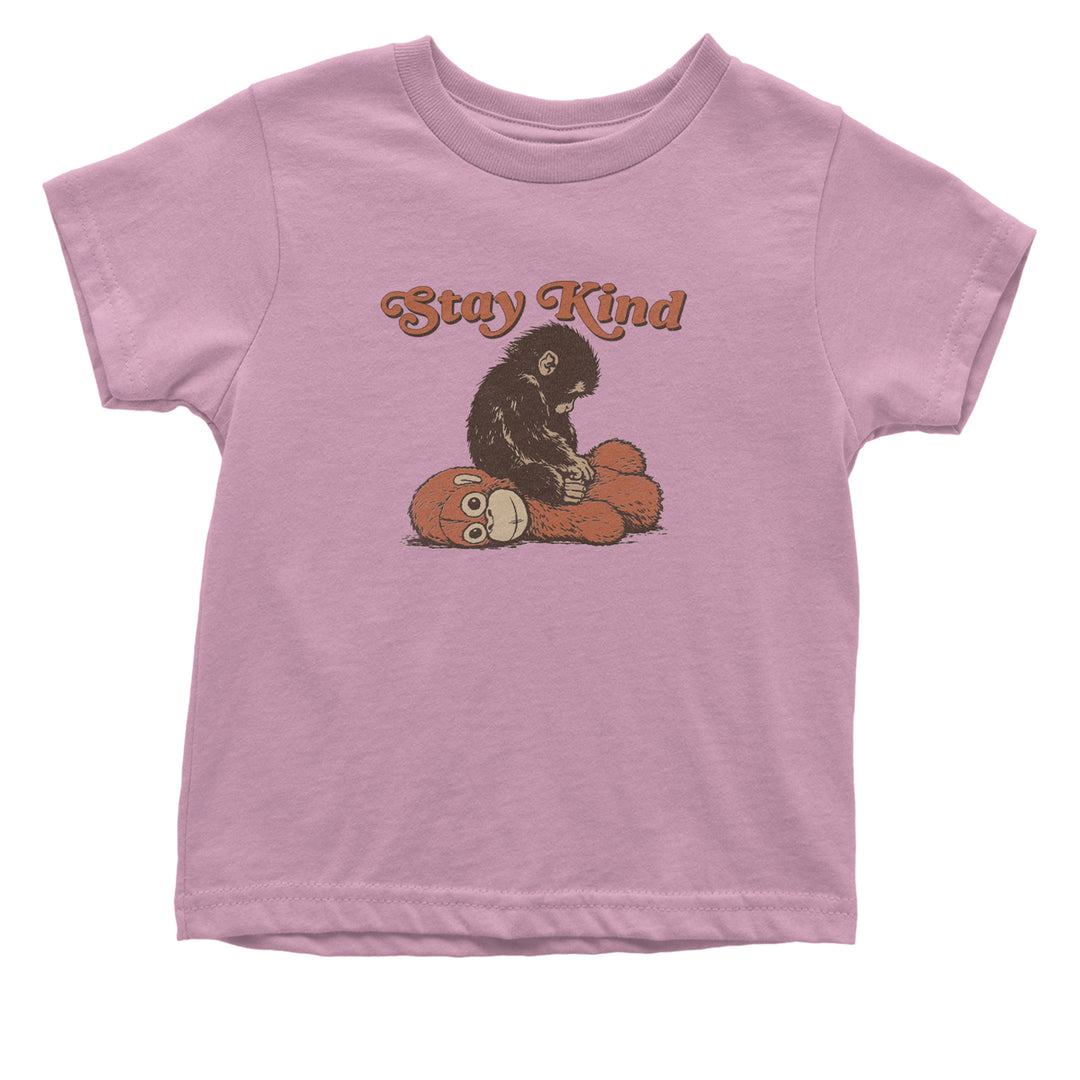Punch Stay Kind Macaque Infant One-Piece Romper Bodysuit Or Toddler T-shirt Light Pink
