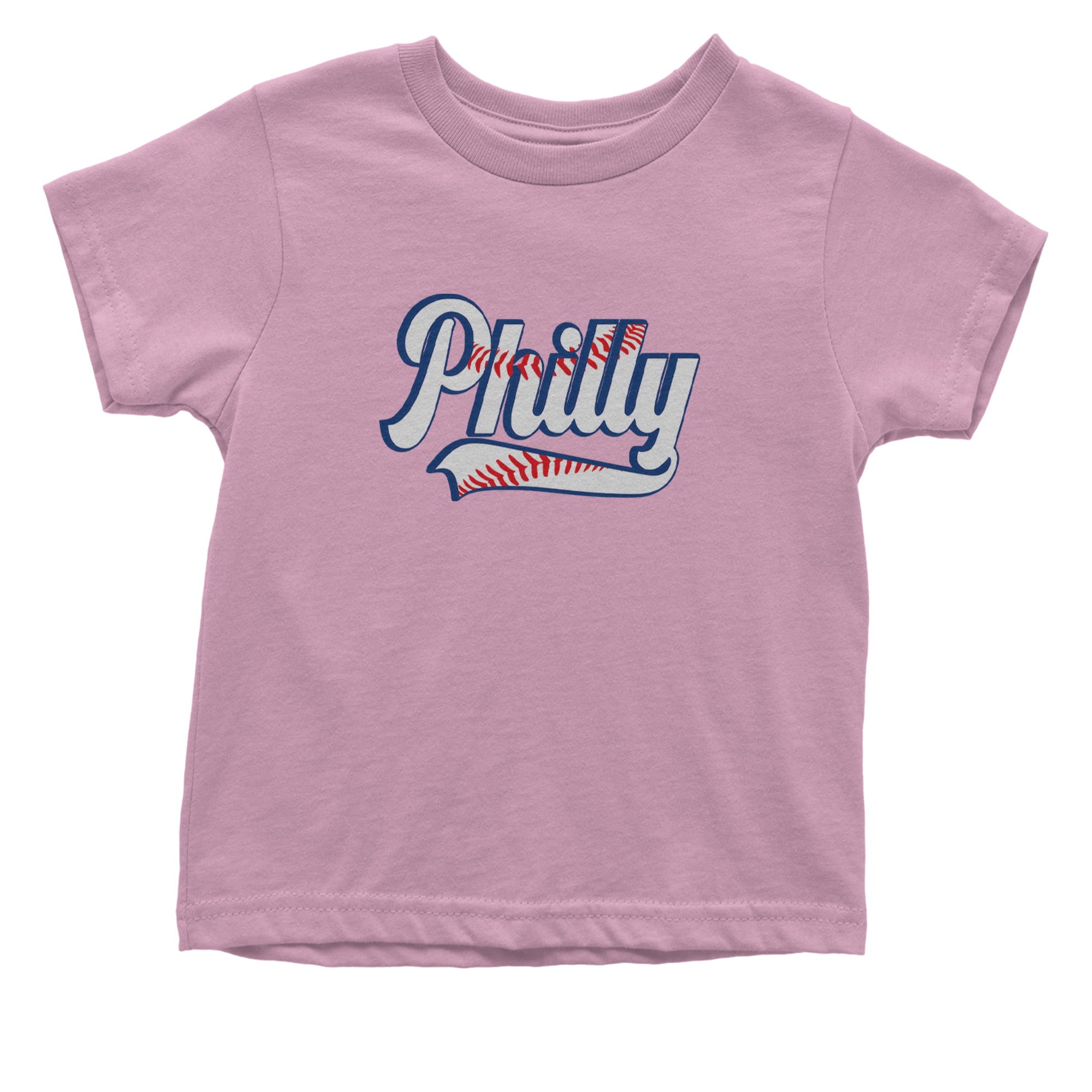Philly Baseball Stitching Infant One-Piece Romper Bodysuit Or Toddler T-shirt Light Pink