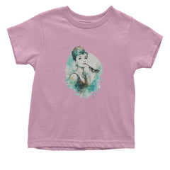 Mrs. Herpburn Iconic Watercolors Infant One-Piece Romper Bodysuit Or Toddler T-shirt Light Pink