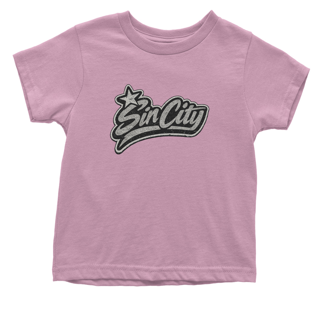 Sin City Vegas Retro Vintage Infant One-Piece Romper Bodysuit Or Toddler T-shirt Light Pink